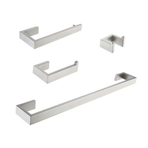 Set di accessori da bagno in acciaio inossidabile da 4 pezzi collezione di ferramenta da bagno Premium - Product Image 1