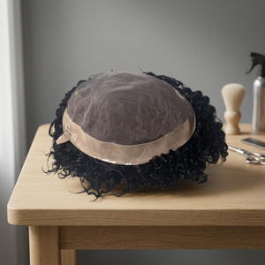 Taz Hair BD <b>Afro</b> Hair Toupee Mono Base African <b>Wig</b> Toupee for <b>Afro</b> Indian Remy Hair Lace & PU Base Mens - Product Image 3