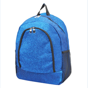 Sac à dos en polyester noir pailleté avec broderie, poche avant zippée, LOGO personnalisé, nom du coach, pour adolescents, cheerleaders, équipes de danse - Product Image 5