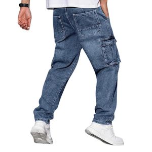 Jean cargo pour homme résistant au vent, coupe élégante, confortable, style tendance, haute qualité, multi-poches, personnalisable par le fabricant - Product Image 5