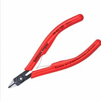 Knipex 75 02 125 SB Alicates de corte diagonal electrónicos de acero inoxidable con agarre de PVC extrafino de 125 mm, peso ligero