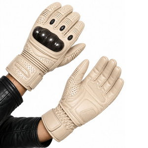 Gants de moto en cuir véritable personnalisés, protection tactile, doigts entièrement couverts, design incroyable, gants de moto - Product Image 1