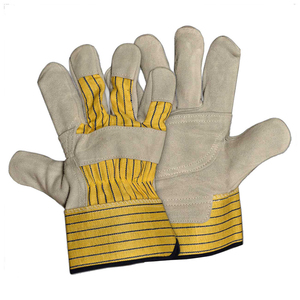 Gants de travail de sécurité en cuir de vachette pleine fleur de qualité supérieure, doublure confortable en coton polaire, paume renforcée ignifuge, qualité premium - Product Image 4