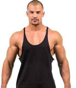 Camiseta sin mangas de algodón de alta calidad para hombre, para gimnasio y fitness, talla grande, fabricada en Pakistán. - Product Image 5