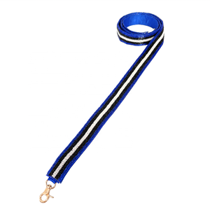 Correa de Bolso Deportiva de Algodón con Rayas Negras y Doradas, Hecha a Mano, con Cuentas, Accesorio de Moda para el Día del Partido, Personalizable - Product Image 2