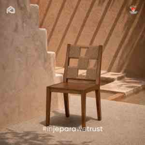 Custom Contemporary Solid Teak Wood Artisan Rope <b>Dining</b> <b>Chair</b> Eco-Friendly Handmade Durable Hospitality Outdoor Apartment - Product Image 1