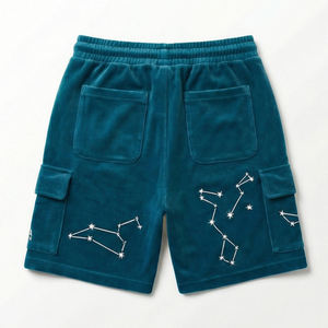 Shorts Cargo Unisex de Terciopelo, Diseño Sólido, Ecológicos, Transpirables, de Secado Rápido, Tendencia de Verano, Oficiales de Maluza Industries - Product Image 3