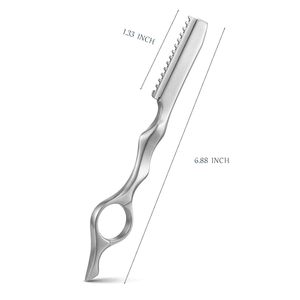 Professional Obexa Barber Thinning <b>Razor</b> with Stainless Steel Handle and <b>Single</b> <b>Blade</b> Non-Disposable for Hair Cutting & Shaving - Product Image 1