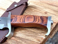 Couteau de chasse artisanal en acier D2 de 15 pouces avec manche en bois, cadeau pour père, cadeau de mariage, couteau de camping, cadeau pour fils.