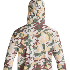 Ropa de Pesca Transpirable de Secado Rápido con Estampado Personalizado al por Mayor, con Máscara Facial, Camiseta con Capucha de Manga Larga UPF 50+ para Deportes al Aire Libre - Product Image 4