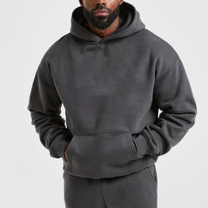 Sweat à capuche oversize en coton personnalisé pour l'hiver, coupe droite, streetwear de luxe pour hommes, vente en gros - Product Image 4