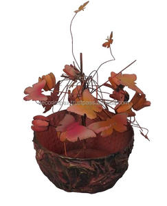 Showpiece Fleur avec Pot Décorer Plantes Noël Couleur Naturelle Multi Fer Feuille En Gros Intérieur Et Extérieur Pots De Fleurs Et Maison - Product Image 1