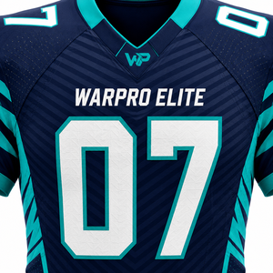 Maillot de football américain WARPRO ELITE pour homme, col en V, sublimé, manches courtes, ajusté, anti-transpiration, toutes saisons - Product Image 4
