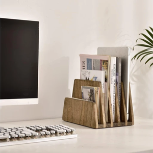 Rustic Design Natural Acacia Wooden Mail <b>File</b> Organizer Desk Organizer for Home Office Wholesale from Vietnam B2B - Product Image 3