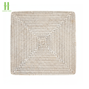 Eco-friendly Rattan Charger <b>Plate</b> Wall Decoration Round Flower Rattan Placemat Home Rattan Table <b>Mats</b> OEM Made In Vietnam - Product Image 4