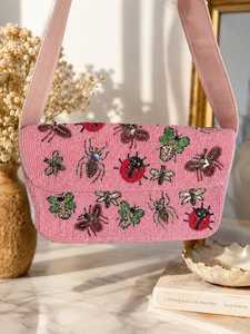 Bolso de Hombro con Cuentas y Diseño de Mariquita Bordada |   Calzado MSR para Mujer, Estilo Bohemio, Ecológico, Ligero y Hecho a Mano - Product Image 2