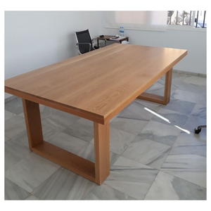 Minimalist <b>Solid</b> <b>Wood</b> Dining <b>Table</b> with Clean Rectangular <b>Top</b> and Sturdy Frame Modern Natural Finish Handcrafted Furniture - Product Image 1