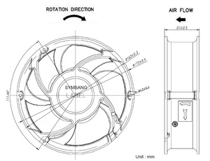 Ventilateur axial D17051-K1 24V 48V 172*51mm - Product Image 2