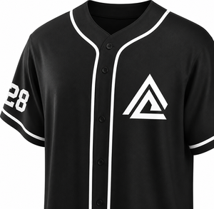 Maillot de baseball personnalisé avec nom du joueur, 100% polyester, court, séchage rapide, respirant, uniforme d'équipe, chemise de sport à boutons sur le devant - Product Image 5