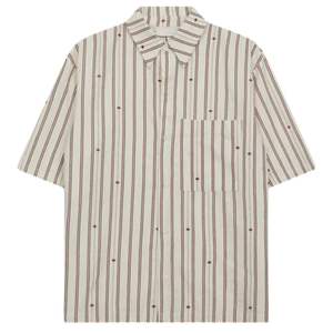 เสื้อเชิ้ตผู้ชายลายทางคลาสสิก แขนสั้น ติดกระดุม ลำลอง ใส่สบาย ระบายอากาศได้ดี น้ำหนักเบา ผลิตจากผ้าทอ รับผลิตแบบ OEM ขายส่ง - Product Image 4