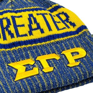 Gorro de Punto Sigma Gamma Rho Azul para Mujer, Gorro de Invierno Cálido con Letras Griegas Bordadas, Gorro Personalizado para Universidad - Product Image 6