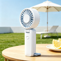 Nouveau mini ventilateur sans pales rechargeable - Pliable, portable, avec moteur sans balais USB-C, 4 vitesses, alimenté par batterie pour usage extérieur