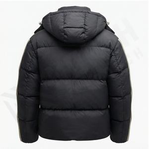 Oem personalizado impreso al aire libre acolchado burbuja cálido invierno hombres Puffer chaqueta de alta calidad con capucha cuello largo chaqueta de moda pato - Product Image 3
