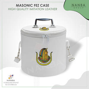 NANBA GROUP Bordado a máquina con doble logotipo Daughters of ISIS, imitación de cuero Fez |   Almacenamiento de Sombreros/Gorras - Product Image 2