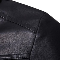 Nouvelle Veste en Cuir Homme Automne-Hiver Coupe Slim à Revers, Style Utilitaire, Doublure Sherpa Respirante avec Bordure en Fourrure, Veste Tendance
