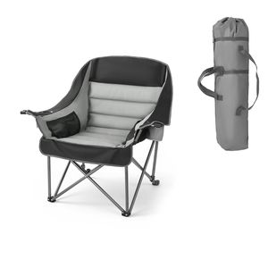 Sedie da Campeggio Pieghevoli Imbottite Portatili Extra Large, Resistenti, Supporto 450 Libbre, Doppio Portabicchieri per Calici da Vino, Caratteristiche Plus Size - Product Image 1