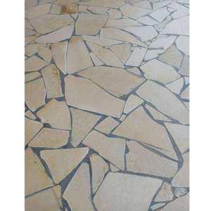 Indian Ananthpur Yellow Flagstone Limestone Slabs Natural Top Hand Cut <b>Stone</b> for Patio Garden and Outdoor Patio - Product Image 4