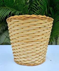 Eco-friendly round rattan <b>containers</b> for versatile use in hospitality and home decor - Product Image 6