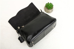 Sac à bandoulière à rabat pour femme, sac à bandoulière en cuir véritable tendance pour femme, sac messager en cuir - Product Image 6