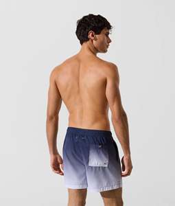 Shorts de Playa para Hombre, de Secado Rápido, con Degradado de Color, Cintura con Cordón, Tejido de Poliéster, Corte Corto, Cintura Media - Product Image 5