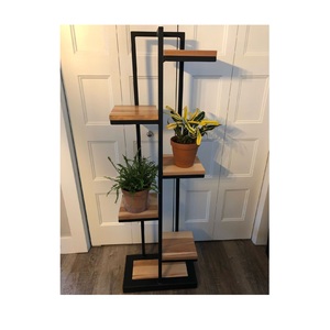 wooden plant stand multi level <b>planter</b> holder indoor outdoor decorative rack for balcony garden home living room stylish decor - Product Image 4