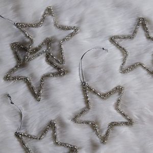 Crystal Snowflake Christmas Ornament With Beads And Leaves Luxury Handicraft Decor - Product Image 3
