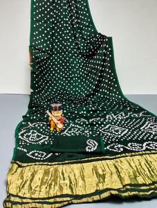 Premium Modal Gajji Silk Bandhej <b>Saree</b> with Royal Ethnic Appeal - Product Image 4