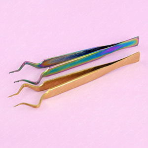 Pince à épiler isolée haut de gamme pour cils, à ouverture facile, prise confortable, légère, en acier inoxydable, vente en gros - Product Image 1