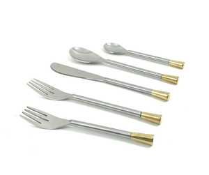 Classic Style Metal Cutlery <b>Set</b> For <b>Dining</b> tableware Use BPA Free Stainless Steel Premium Flatware <b>Sets</b> 4 Pcs Custom Designs - Product Image 3