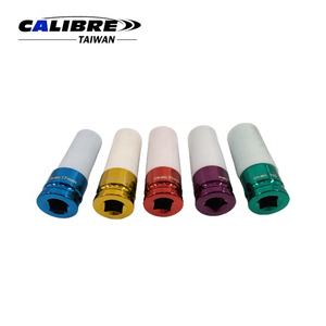 Jeu de douilles à chocs profondes à paroi mince TAIWAN CALIBRE 5 pièces 1/2" Dr. avec protection de roue, pour usage manuel, OEM, garantie 1 an - Product Image 2