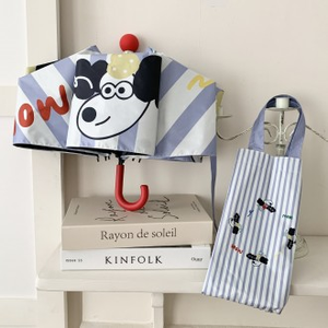 Gel nero protezione UV pieghevole ombrello trasparente parasole Character Design per la protezione solare all'aperto - Product Image 1