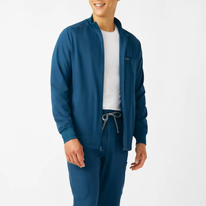 Meilleures ventes : Veste de travail personnalisée pour hommes, extensible et respirante, style jogger, en Spandex, pour uniformes médicaux, infirmiers, hôpitaux et chirurgie - Product Image 5