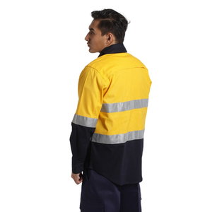 Chemise de travail confortable et ignifuge du fabricant, avec boutons FR, pour mécanicien, vêtement de travail respirant et léger en coton EN - Product Image 3