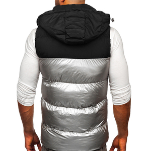 Custom logo Men Sleeveless Down Jacket <b>Warm</b> Puffer Vest Men's Puffer Vest Winter Down Breathable Gilets Men's Bubble Vest OEM - Product Image 2