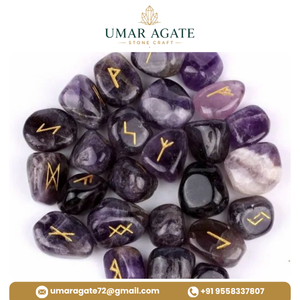 Juego de Runas de Bruja de Amatista Natural, Piedras de Cristal Talladas, Juego de Runas de Adivinación Espiritual, Venta al por Mayor - Product Image 5