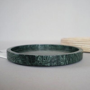 Luxury Green Marble <b>Square</b> Tray Natural Stone Serving Tray Raised <b>Edge</b> Premium Coffee Table Organizer Decorative Vanity Tray new - Product Image 5