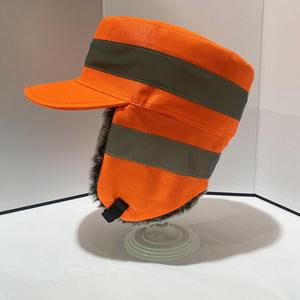 Chapeau d'hiver chaud réfléchissant haute visibilité avec cache-oreilles, coupe-vent, doublure en fausse fourrure, pour le sport et la sécurité, unisexe, pour temps froid - Product Image 5