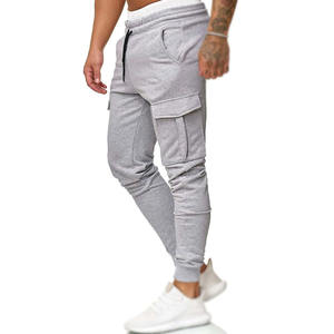 Pantalon de jogging cargo pour homme avec poche latérale, style 2026, tenue décontractée, logo personnalisé, taille élastique, streetwear élégant - Product Image 2