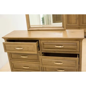 Best Seller Wooden Dresser <b>with</b> <b>Mirror</b> 6-<b>Drawer</b> Solid Wood Bedroom Furniture Ready-to-Assemble Best Price Vietnam ADELA Brand - Product Image 5
