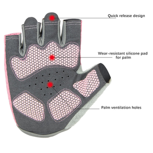 Gants de musculation unisexes à demi-doigts en mesh avec sangle de poignet réglable pour la salle de sport - Product Image 6